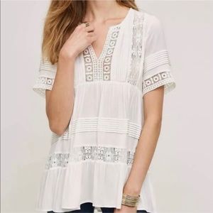 Anthropologie Maeve Lace Tiered top/tunic